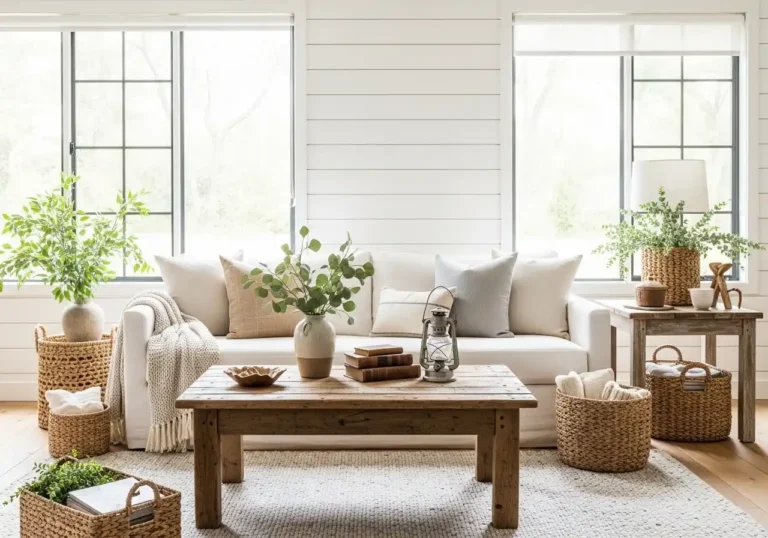 25 Farmhouse Living Room Inspirations for Rustic Charm